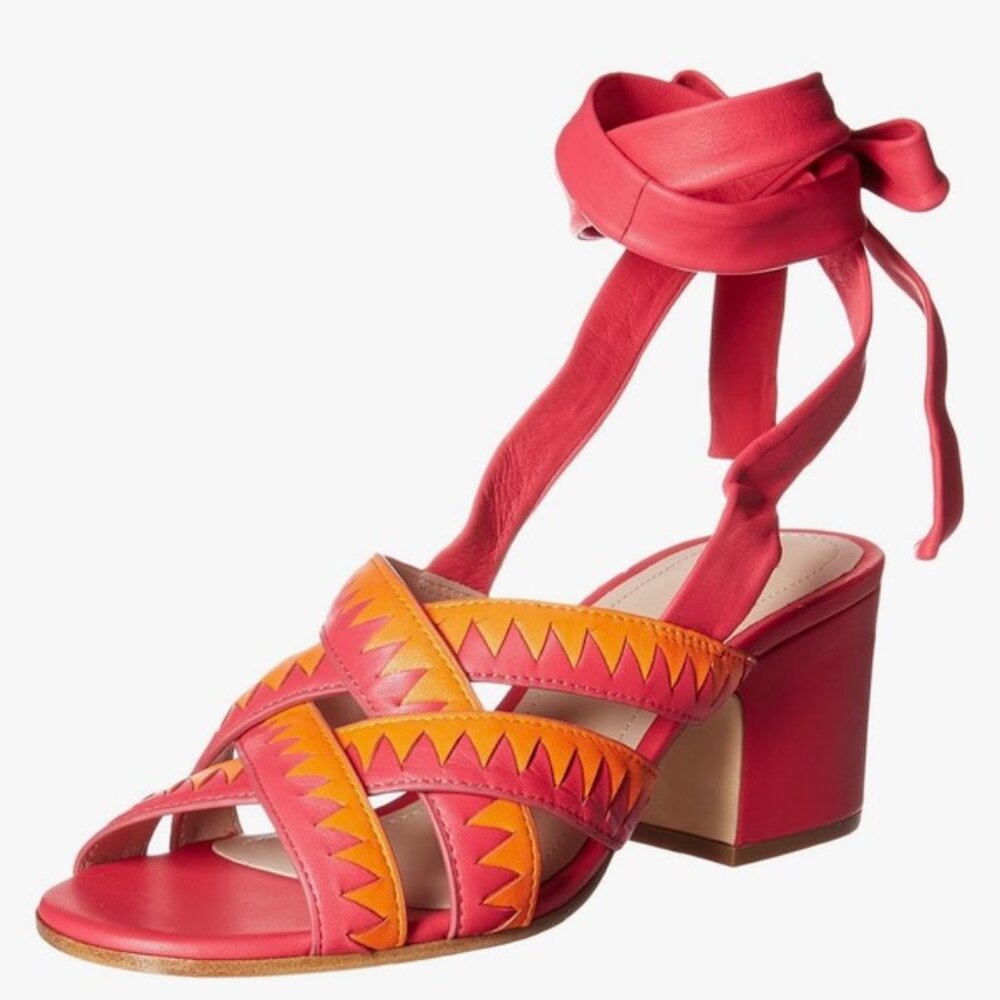 Pour La Victoire Anisa Heeled Sandals Pink & Orange Women’s Size 10 Summer Heels